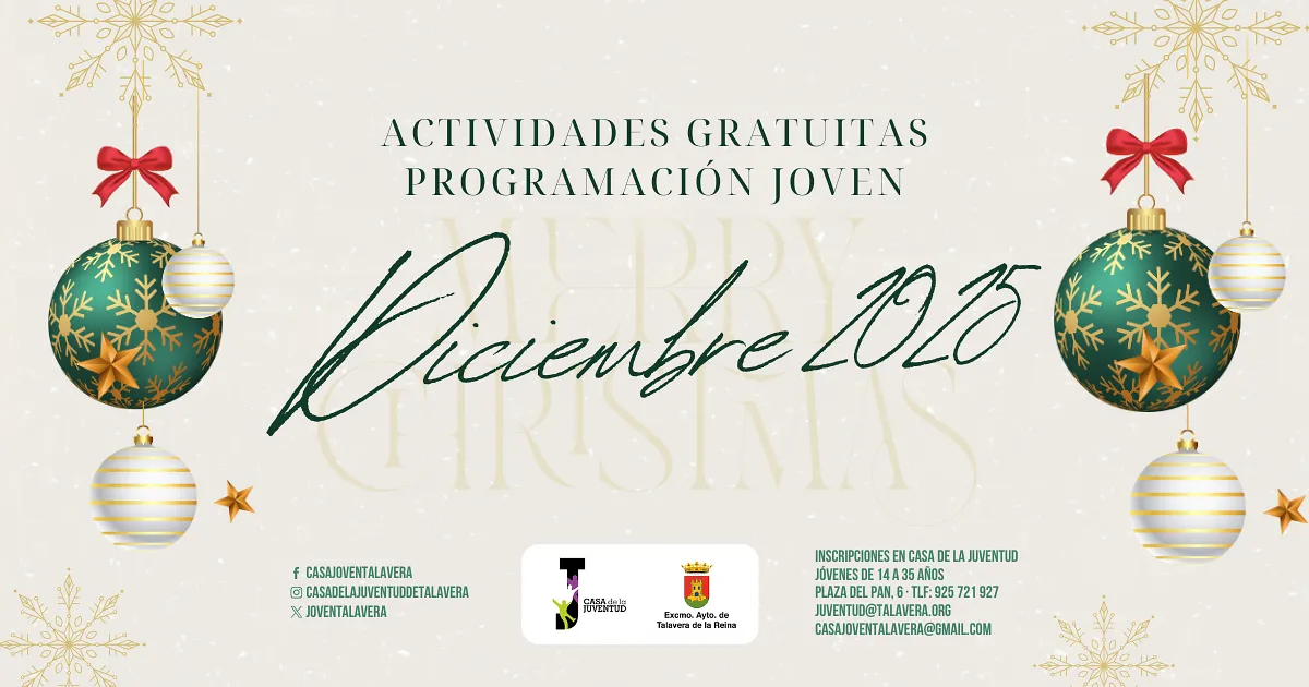 actividades juventud diciembre 2025 love talavera diario